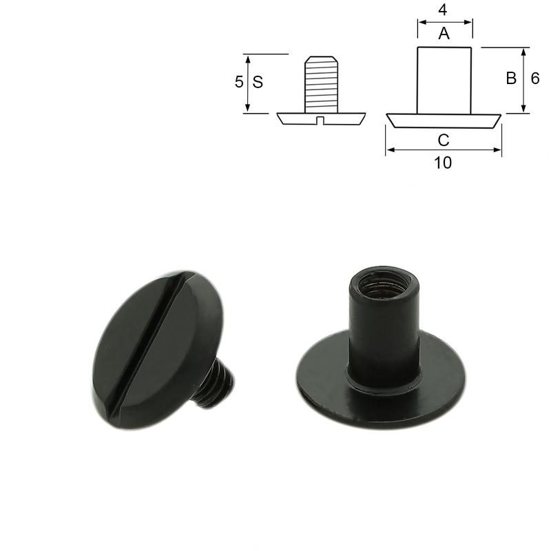 Screws, 6 mm, Matte black, 5pcs