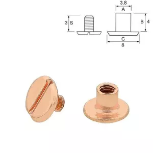 Steele skruv 8/4 mm.5-pack Rosé "New Size"