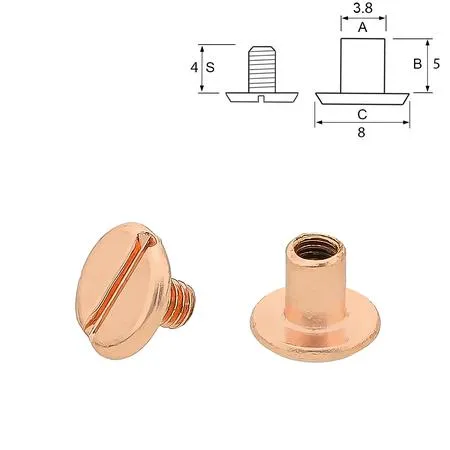 Steele skruv 8/5 mm.5-pack Rosé. "New Size"