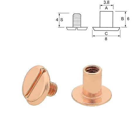 Steele skruv 8/6 mm.5-pack Rosé. "New Size"
