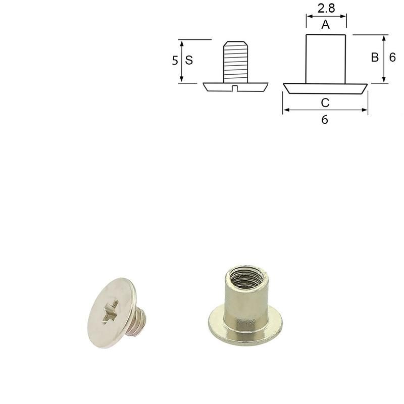Steele skruv 6/6 mm.5-pack  "New Size"