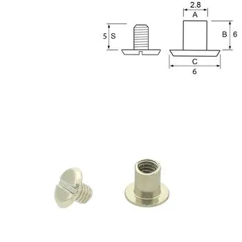 Steele Screws, 6/6 mm, 5pcs
