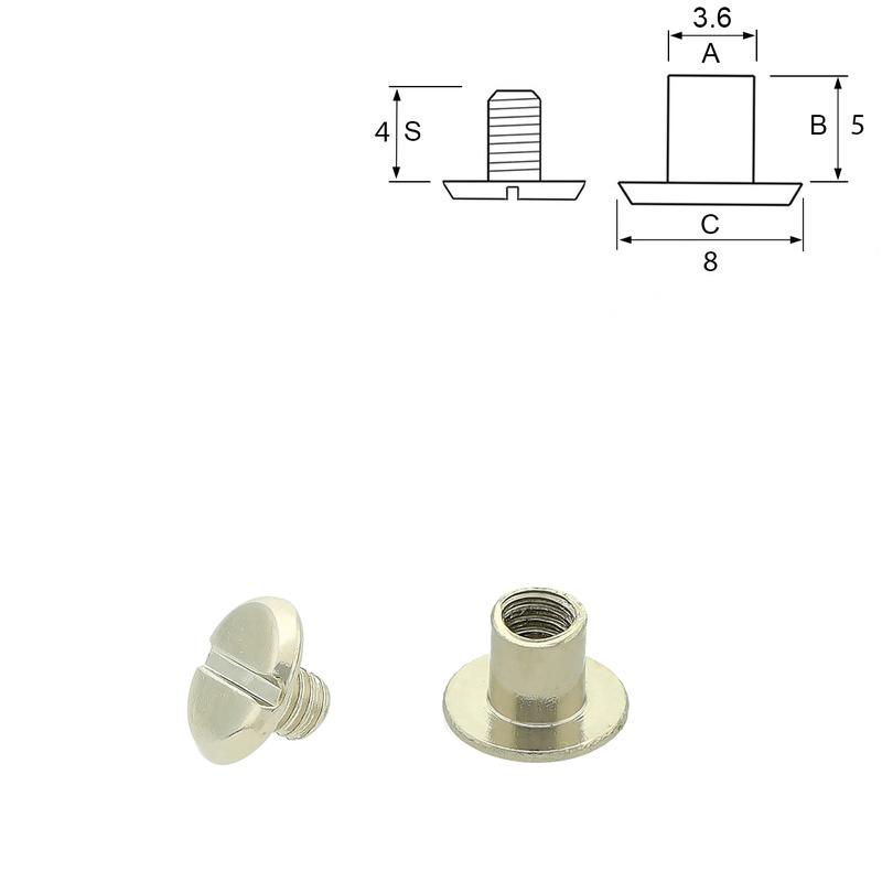 Steele skruv 8/5 mm.5-pack