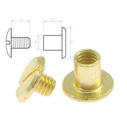 Chicago Skruv Brass Plated 10/4 mm. 5-pack.