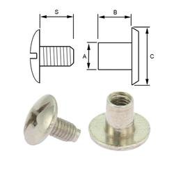 Steel skruv 9/5 mm. 10-pack