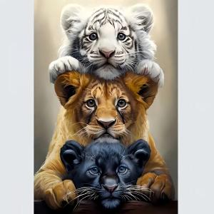 Diamond Painting one, two, three.. 30x40 cm Round.