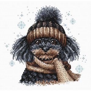 Broderi kit "The Poodle" 14x13,5 cm.