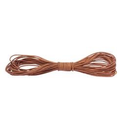 10 Meters - 1 mm Round Brown Leather Cord