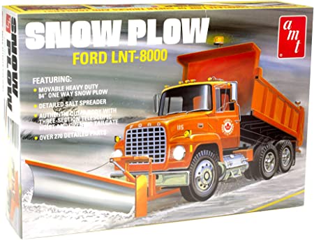 AMT Ford LNT-8000 Snow Plow 1/25 Chrome 5th Wheel Diamond Plate Tractor Truck 