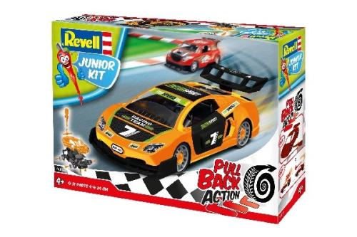 JUNIOR KIT PULL BACK RACING CAR, ORANGE 1/20