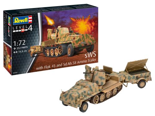 sWs with 3.7cm Flak 43 & Ammunition Trailer 1/72