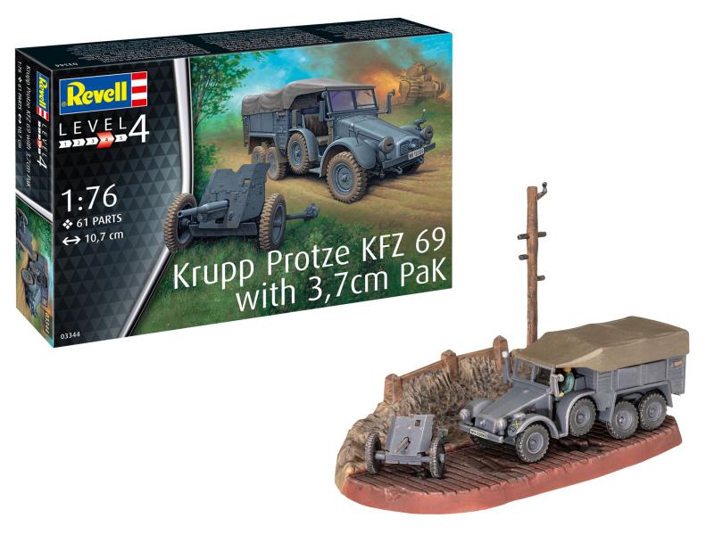 Krupp Protze KFZ 69 with 3,7cm Pak 1/72