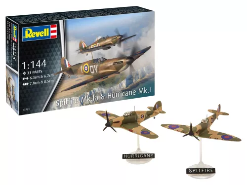 Supermarine Spitfire Mk.Ia & Hawker Hurricane Mk.I 1/144