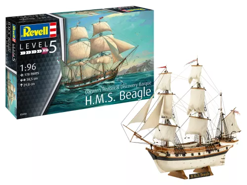 Darwin's Historical Discovery Barque H.M.S. Beagle 1/96