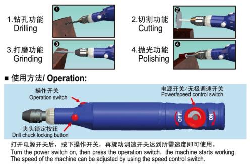 Mini rechargeable electric drill