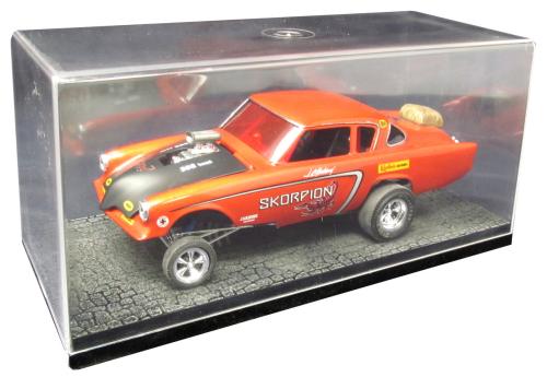 Automotive Display Case - Extra Tall Cobblestone Surface Base (23,2 cm L x 9,8 cm H x 9,2 cm D)