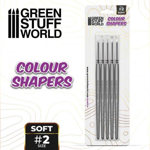 Colour Shapers Brushes SIZE 2 - WHITE SOFT