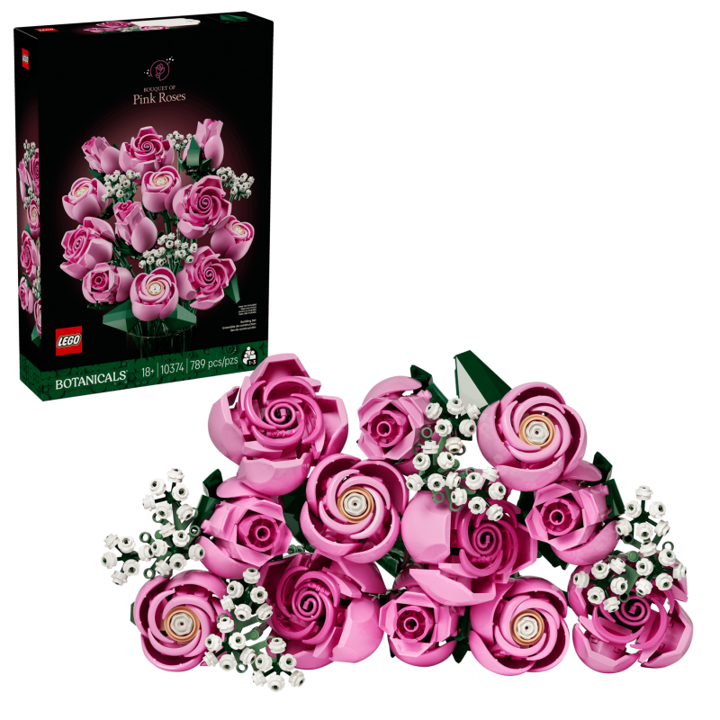 LEGO Botanicals Bukett med rosa rosor 10374