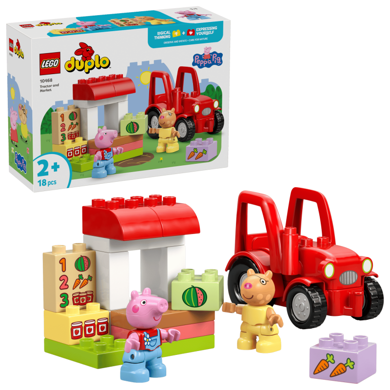 LEGO DUPLO Peppa Pig Traktor och marknad 10468