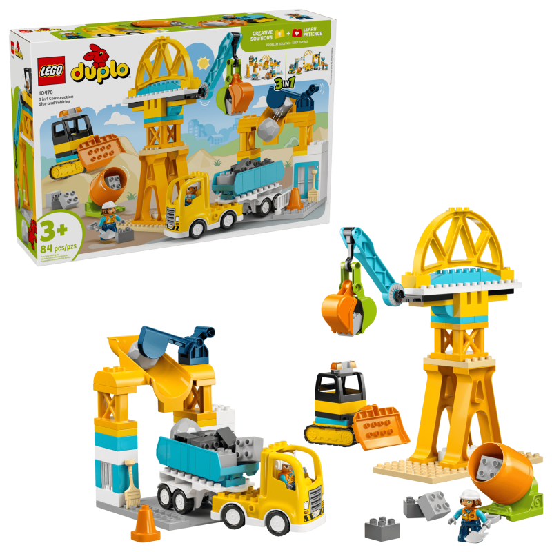 LEGO DUPLO Town 3 i 1 Byggarbetsplats och fordon 10476