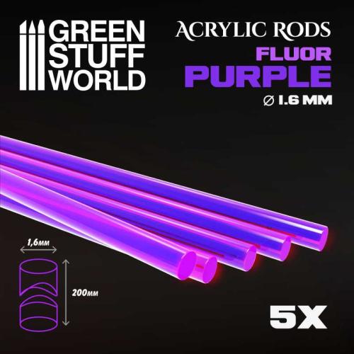 Acrylic Rods - Round 1.6 mm Fluor PURPLE