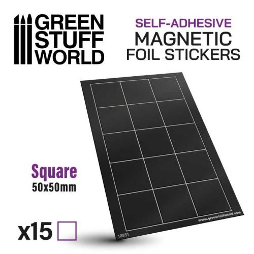 Square Magnetic Sheet SELF-ADHESIVE -  50x50mm