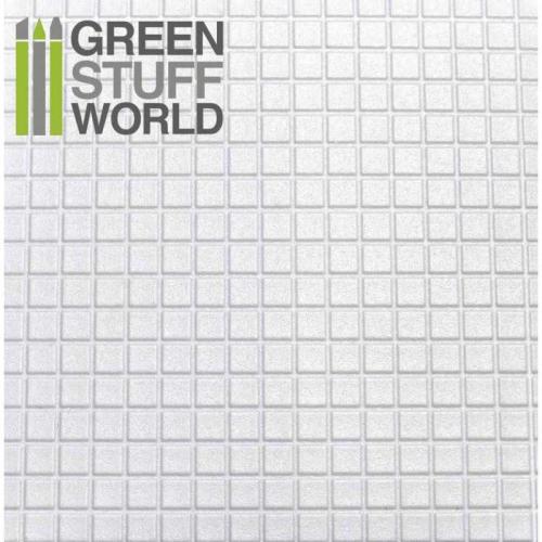 ABS Plasticard - LARGE SQUARES Textured Sheet - A4