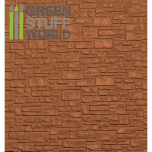ABS Plasticard - SMOOTH ROCK WALL Textured Sheet - A4