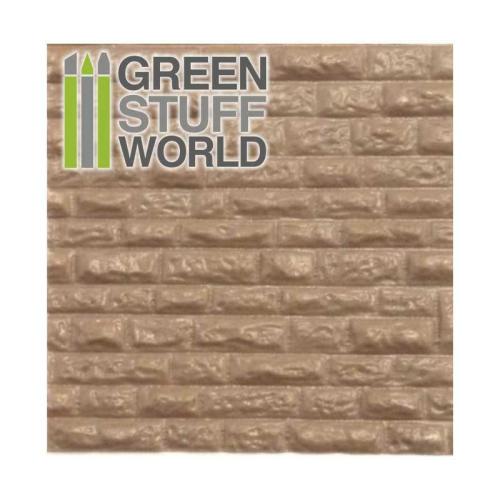 ABS Plasticard - ROUGH ROCK WALL Textured Sheet - A4