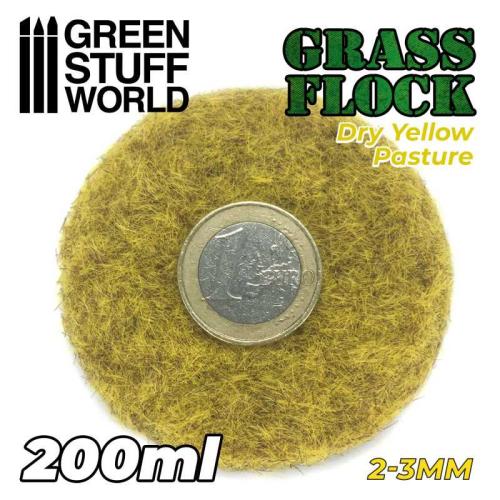 Static Grass Flock 2-3mm - DRY YELLOW PASTURE - 200 ml