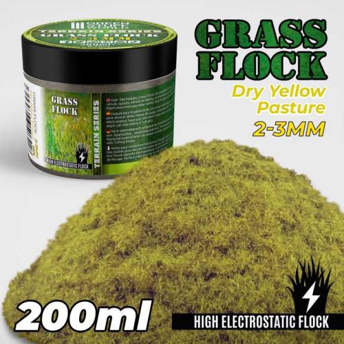 Static Grass Flock 2-3mm - DRY YELLOW PASTURE - 200 ml