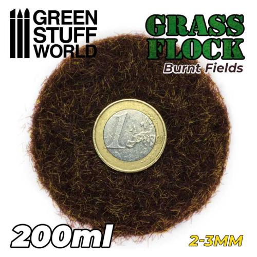 Static Grass Flock 2-3mm - BURNT FIELDS - 200 ml