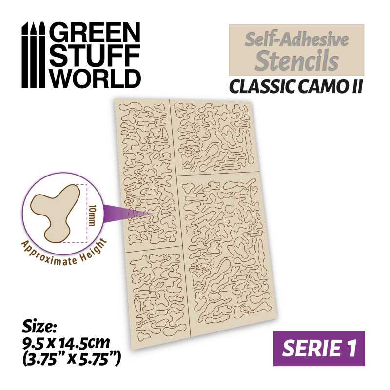 Self-adhesive stencils - Classic Camo 2