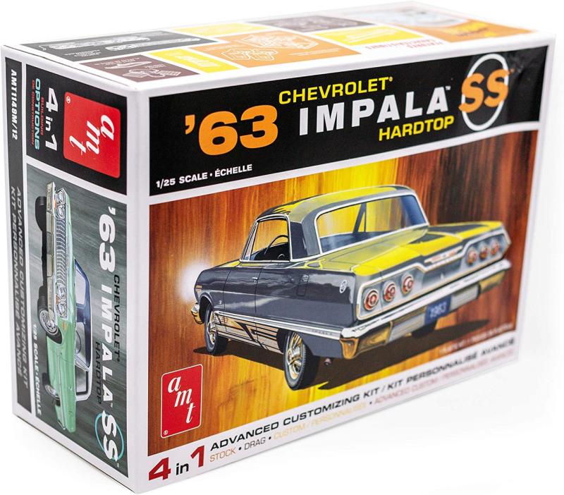 '63 Chevy Impala Hardtop 4 in 1 Customizing Kit 1/25