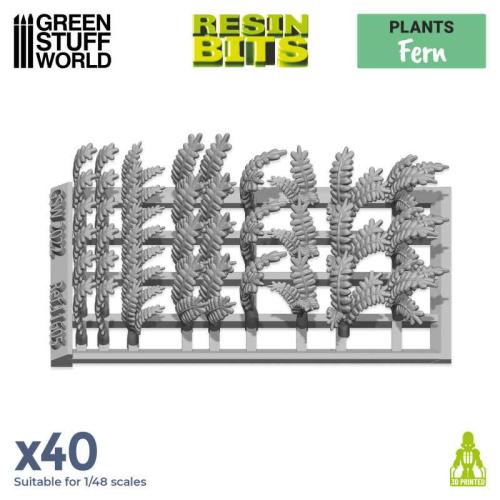 3D printed set - Fern leaves