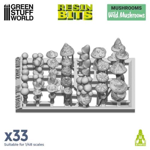 3D printed set - Wild Mushrooms