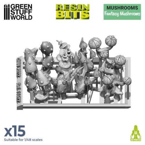 3D printed set - Fantasy Mushrooms