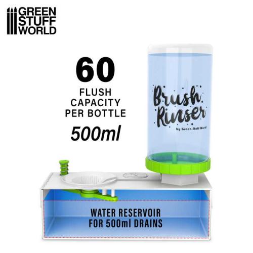 BRUSH RINSER BOTTLE 500ml - Green