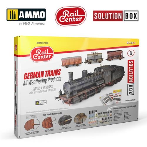 AMMO RAIL CENTER SOLUTION BOX 01 – GERMAN TRAINS. All Weathering Products