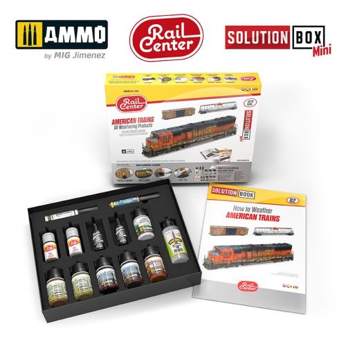 AMMO RAIL CENTER SOLUTION BOX MINI 02 – AMERICAN TRAINS. All Weathering Products