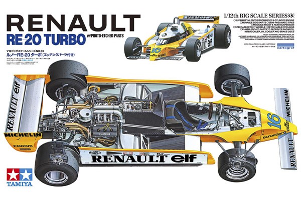 Renault RE-20 Turbo (w/Photo-Etched Parts) 1/12