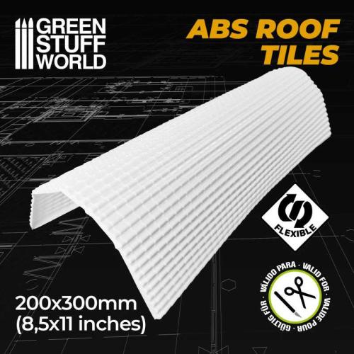 ABS Plasticard - ROOF TILES Textured Sheet - A4
