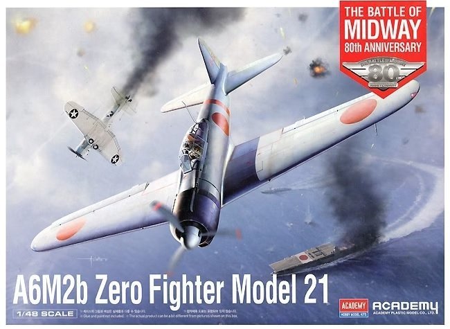 Mitsubishi A6M2b Zero Fighter Model 21 The Battle of Midway 80th Anniversary 1/48