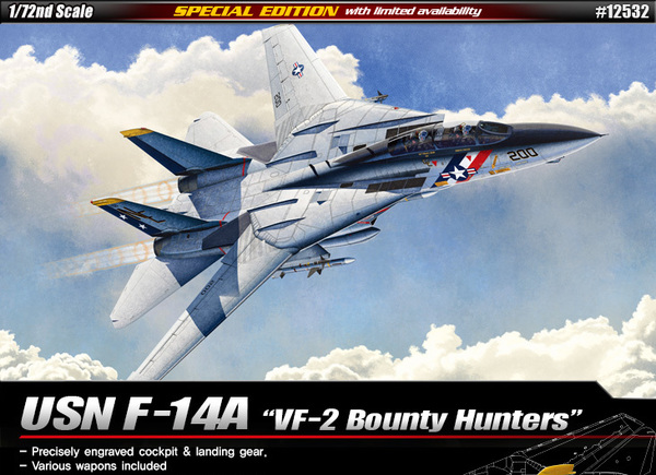 USN F-14A "VF-2 Bounty Hunters" Special Edition 1:72
