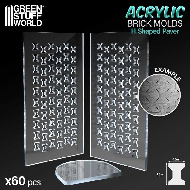 Acrylic molds - H Shaped Paver