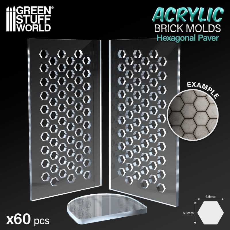 Acrylic molds - Hexagonal Paver