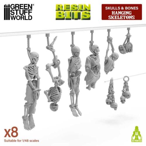 3D printed set - Hanging Skeletons (1:48) (8)