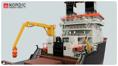 Nordic Emergency Tug Boat incl.LED kit - 108 cm lenght 1/72