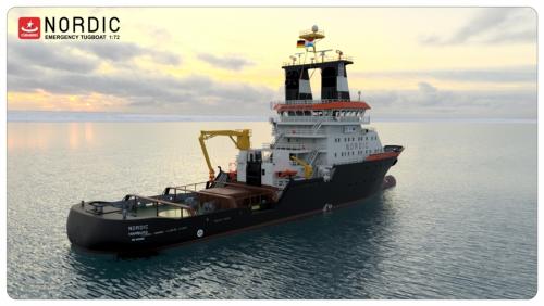 Nordic Emergency Tug Boat incl.LED kit - 108 cm lenght 1/72