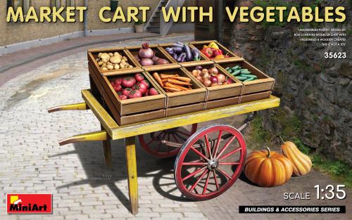 Market Cart with Vegetables 1/35